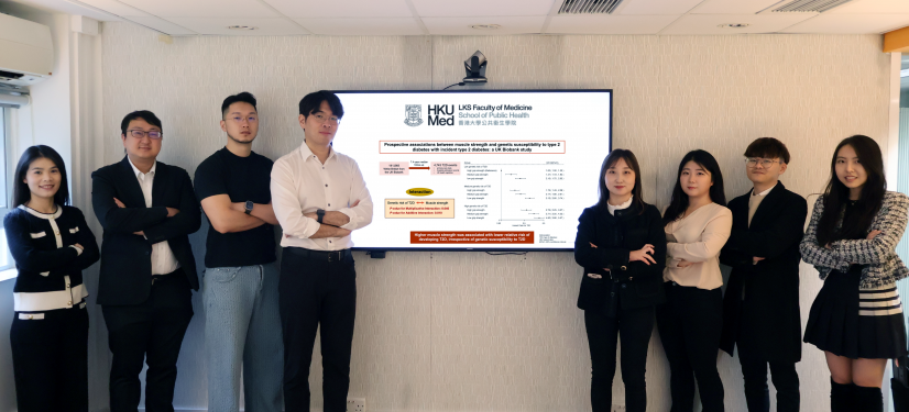 港大醫學院研究團隊發現，不論遺傳風險高低，肌肉力量較強可降低患上二型糖尿病的風險逾四成。
 